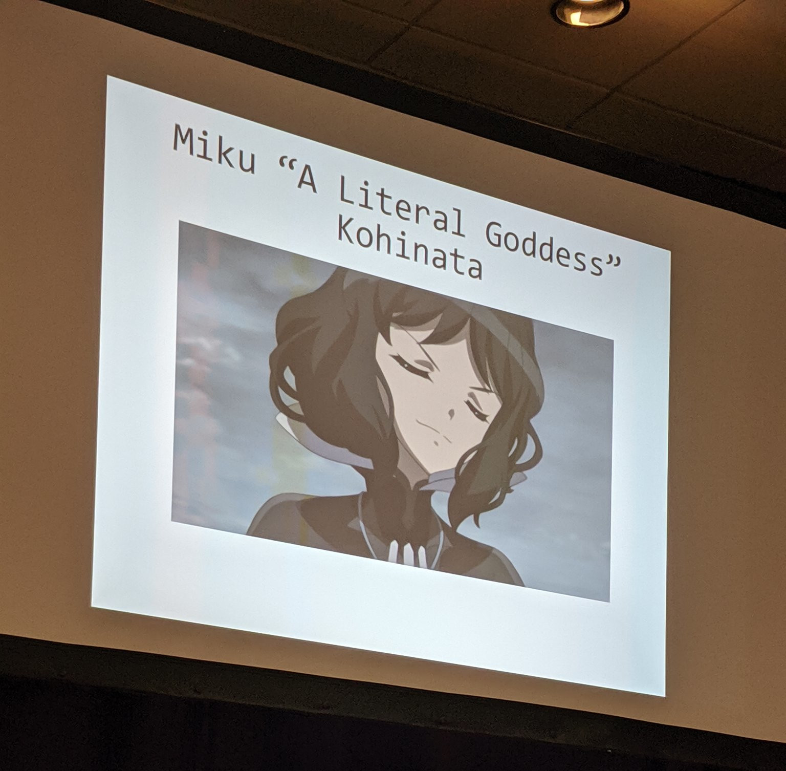 Panel Slide: Literal Goddess Miku